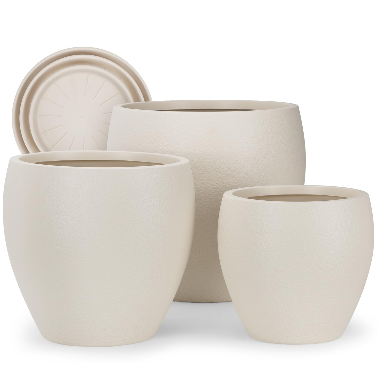 YNNICO Plant Pots 17.5/14.8/12.2 inch Set of 3, Flower Pots with Drainage Holes, Large Planters f... | Amazon (US)