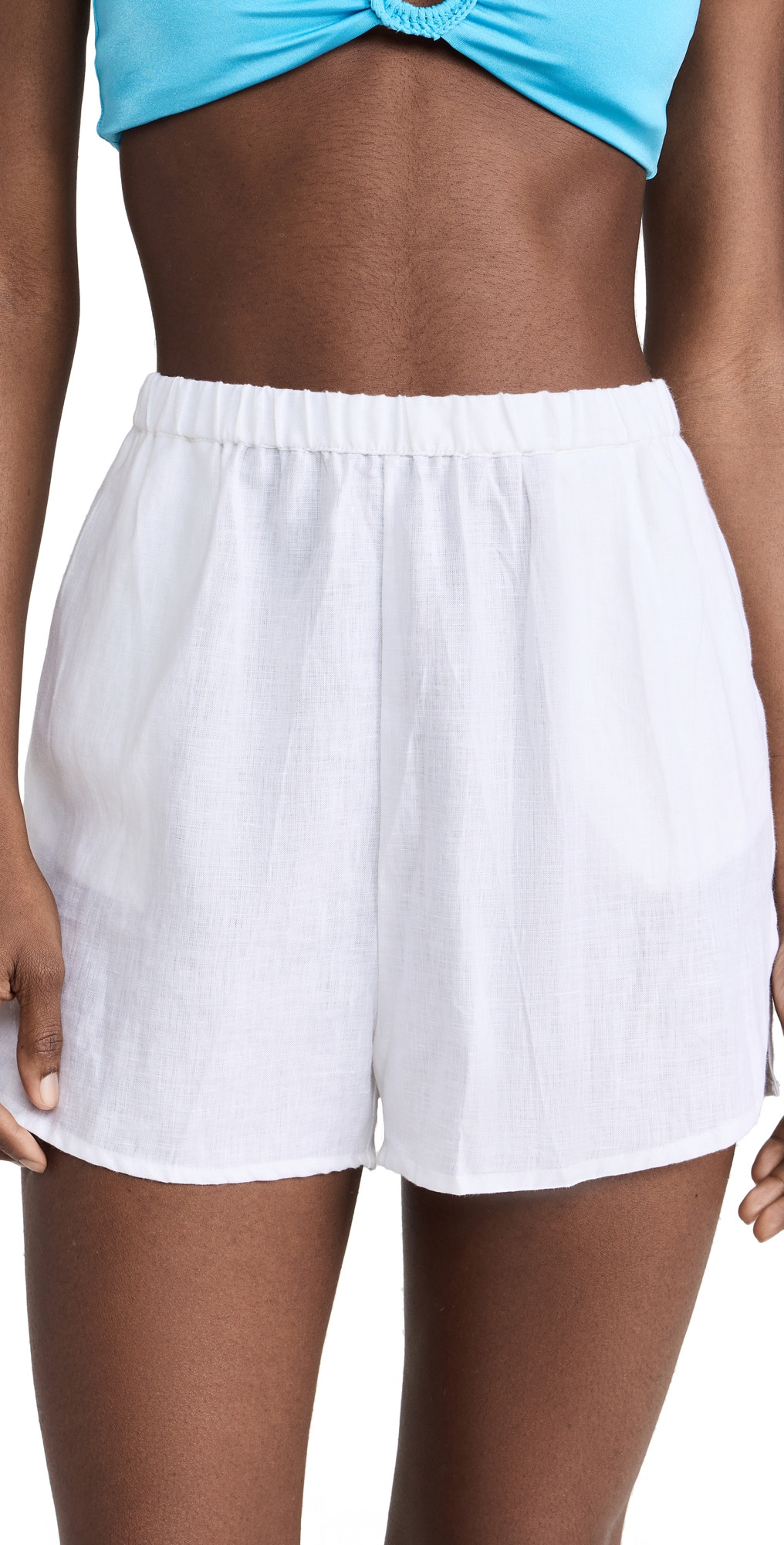 Vitamin A Tallows Shorts EcoLinen White M | Shopbop
