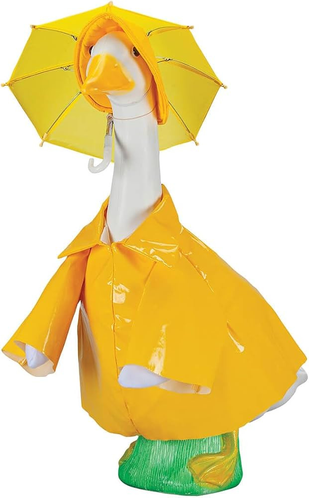 Gaggleville Raincoat Goose Outfit, Fits Large 23" H Statue, by Fox Valley Traders | Amazon (US)