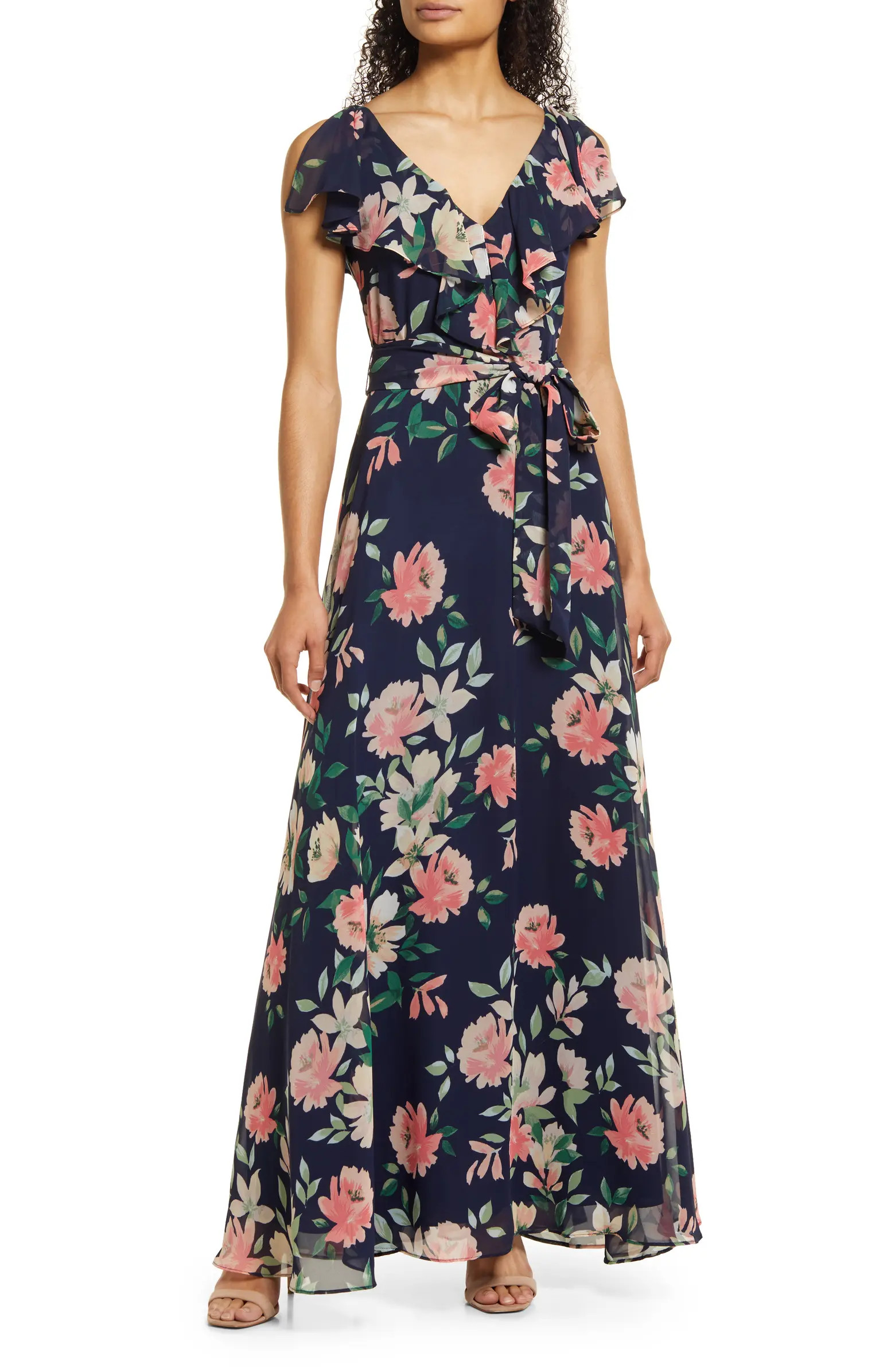 Ruffle Floral Maxi Dress | Nordstrom Rack