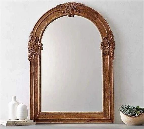 Exclusive Carved Mirror Mid Century Modern Mirror for Wall - Etsy | Etsy (US)