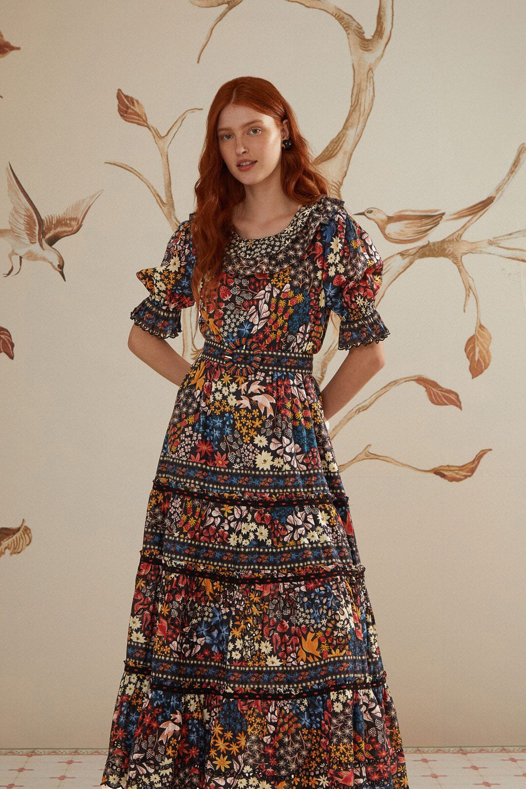 Black Jujus Garden Maxi Dress | FarmRio (US)