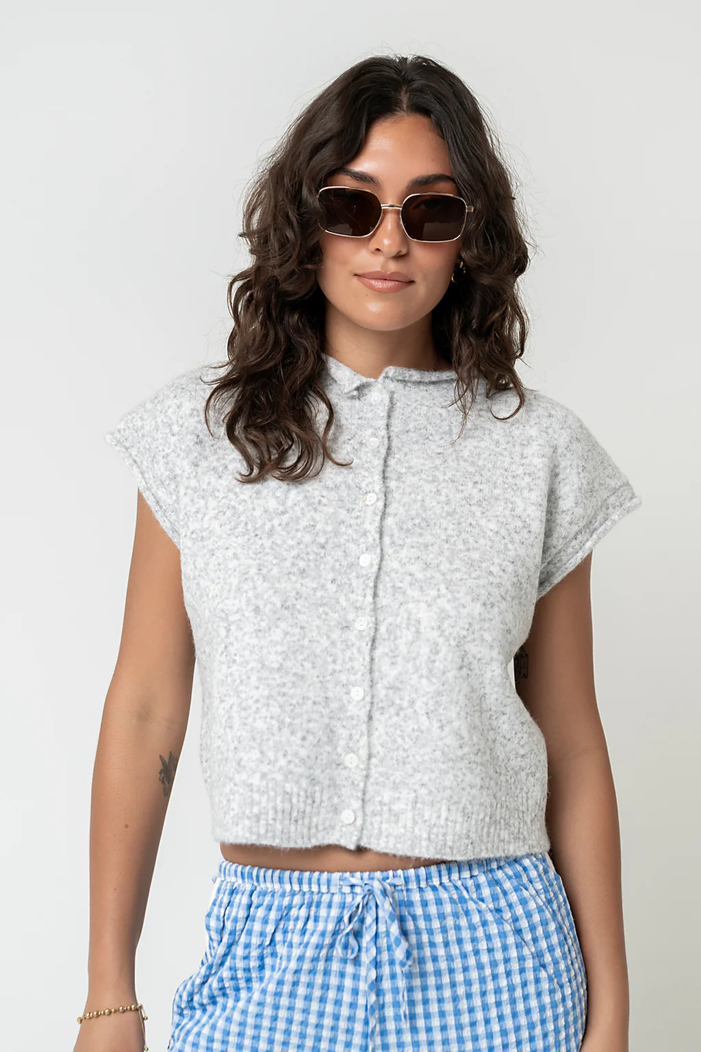 Percey Knit Cardigan in Grey | Böhme US