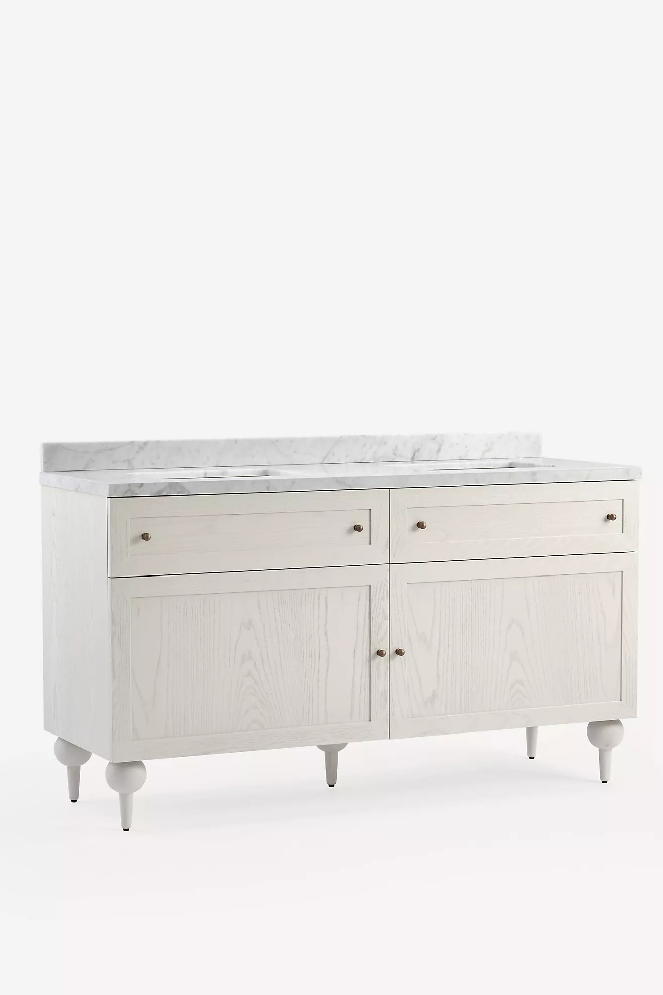 Fern Marble-Top Double Bathroom Vanity | Anthropologie (US)