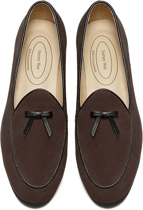 Journey West Suede Tassel Loafer for Women Slip-on Belgian Penny Loafers Shoes for Women in Many ... | Amazon (US)