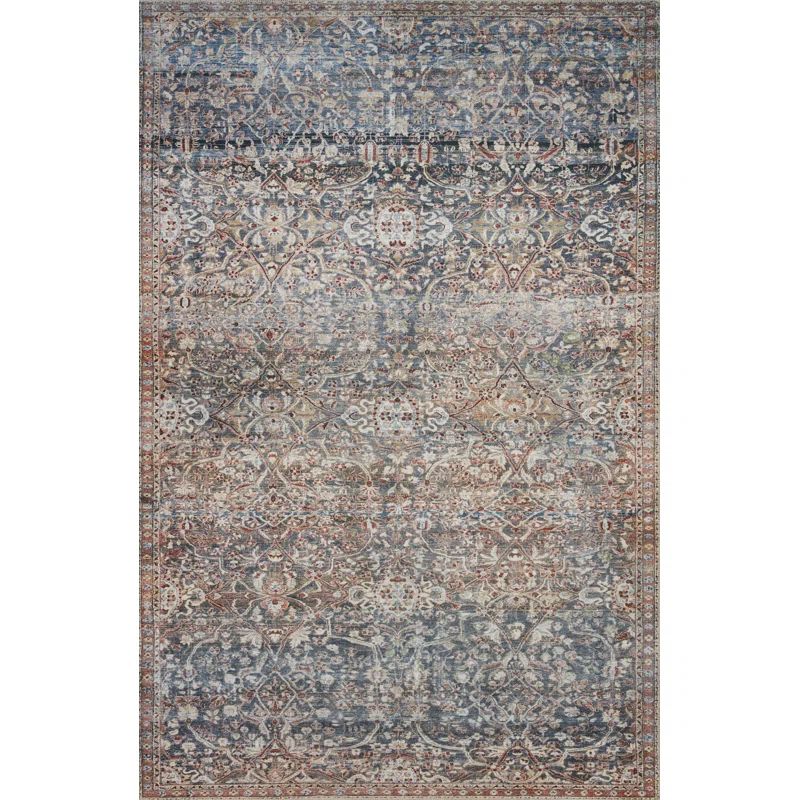 Jules Machine Woven / Power Loomed Performance Denim/Spice Rug | Wayfair North America