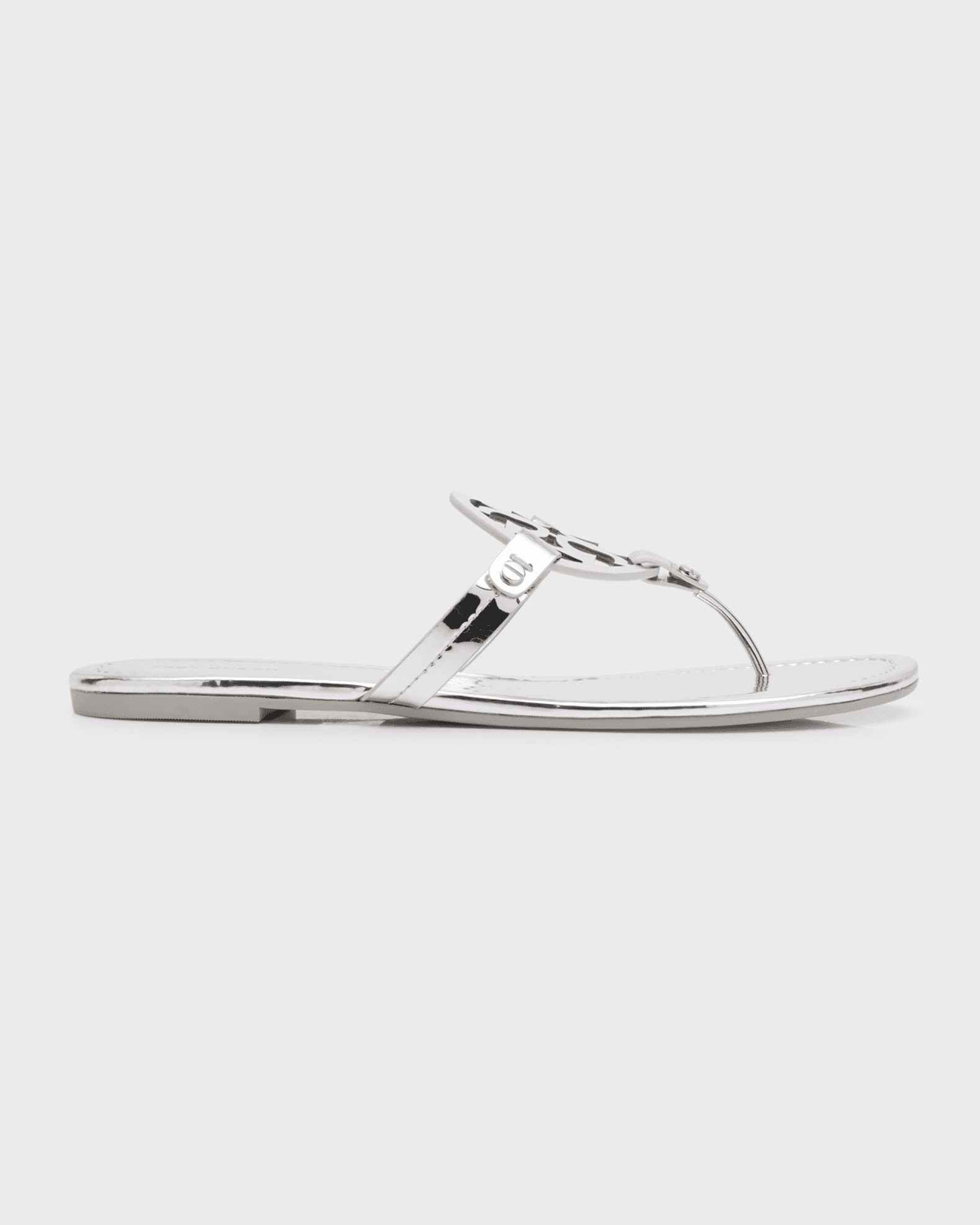 Miller Metallic Logo Thong Sandals | Neiman Marcus