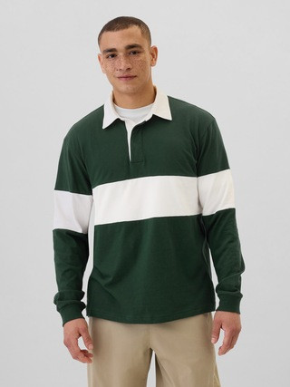 Relaxed Colorblock Rugby Polo Shirt | Gap Factory