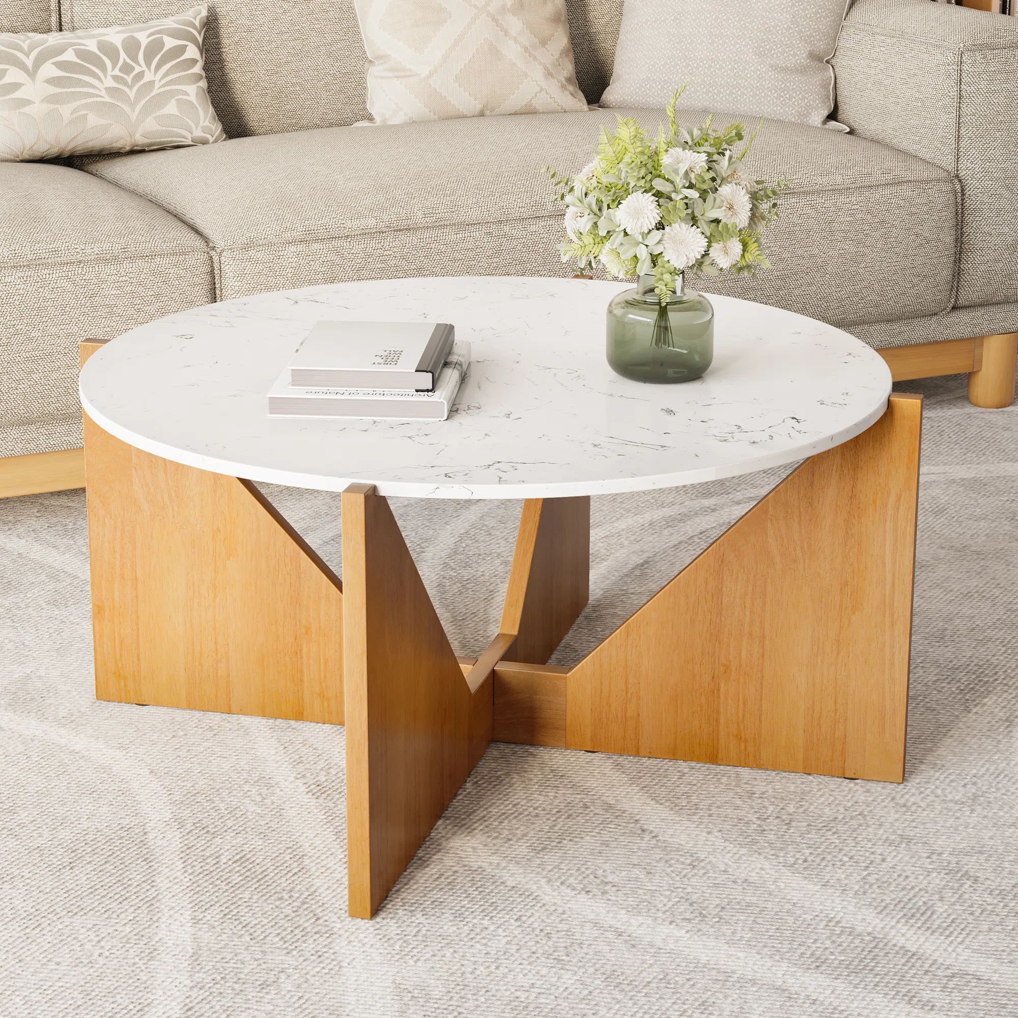 George Oliver Ints Round Coffee Table & Reviews | Wayfair | Wayfair North America