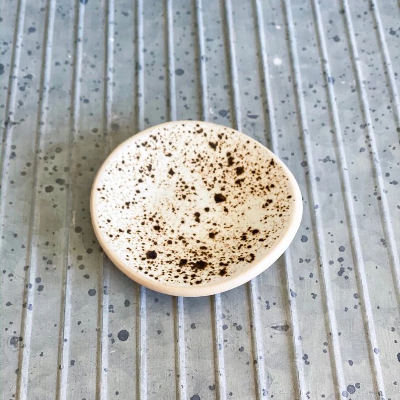 Round Ceramic Ring Dish: Neutrals | Etsy (US)