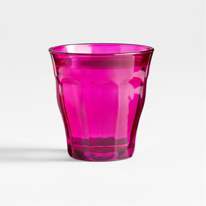 Duralex Picardie Pink Glass 8.75-Oz. + Reviews | Crate & Barrel | Crate & Barrel