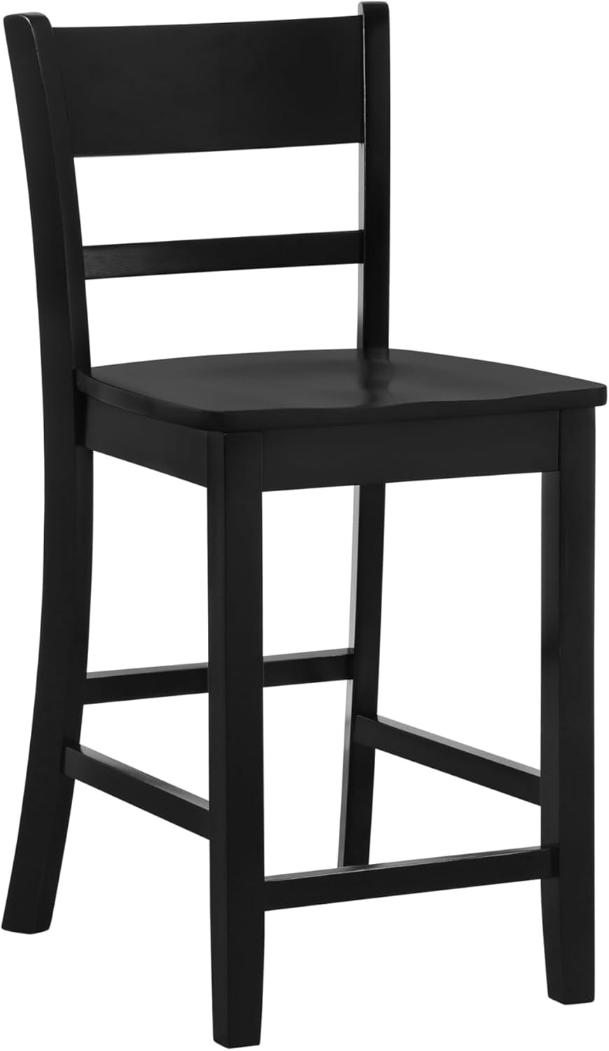 Linon Torino Villa Black Wooden Counter Stool | Amazon (US)