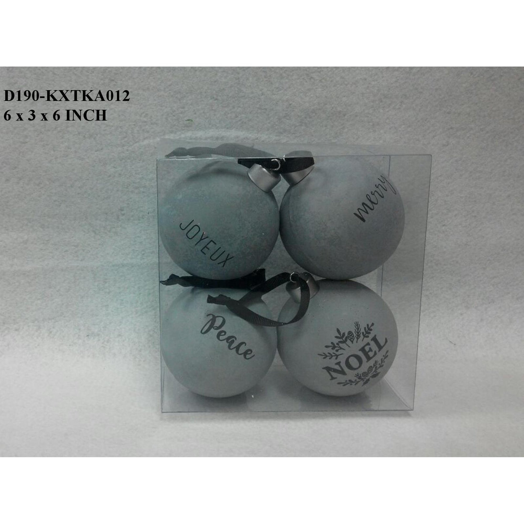 Holiday Time 4 Gry Ball Sign Orn. | Walmart (US)