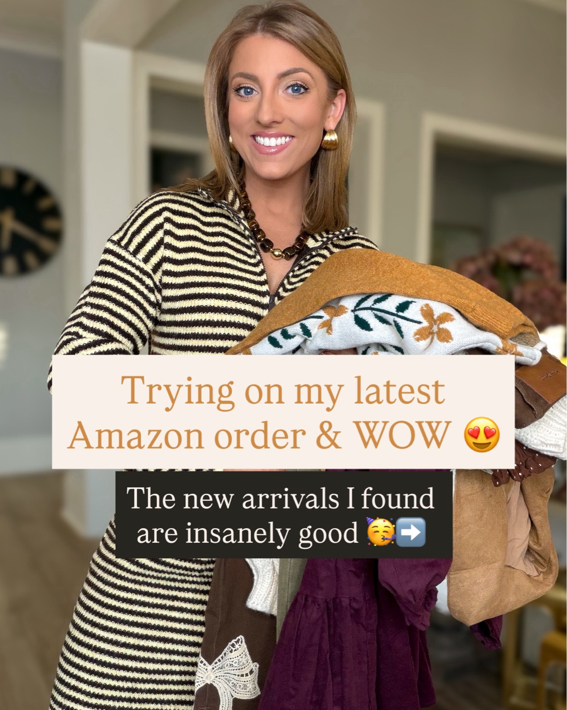 Amazon new arrivals that are TOO good 😍🍂 I tried on my latest Amazon fashion order and found so many pieces that instantly made the cut! From the prettiest burgundy dress and bow sweater to cozy cable knits, embroidered details, statement jeans and the cutest fall layers — these finds look way more expensive than they are. 🤎✨

So many easy outfit ideas for fall, Thanksgiving and heading into the holiday season! I’m especially obsessed with the suede-look jacket with the lace trim, those bow detail jeans, and that floral sweater styled two different ways. 😍 Which look is your favorite?!

#AmazonFashion #AmazonFinds #AmazonFashionFinds #AmazonNewArrivals #AmazonTryOn #AmazonHaul #FallOutfits #FallFashion #FallStyle #AffordableFashion #AffordableStyle #WomensFashion #FallOutfitIdeas #ThanksgivingOutfit #HolidayOutfits #SweaterWeather #AmazonOutfits

#LTKootd #LTKPetite