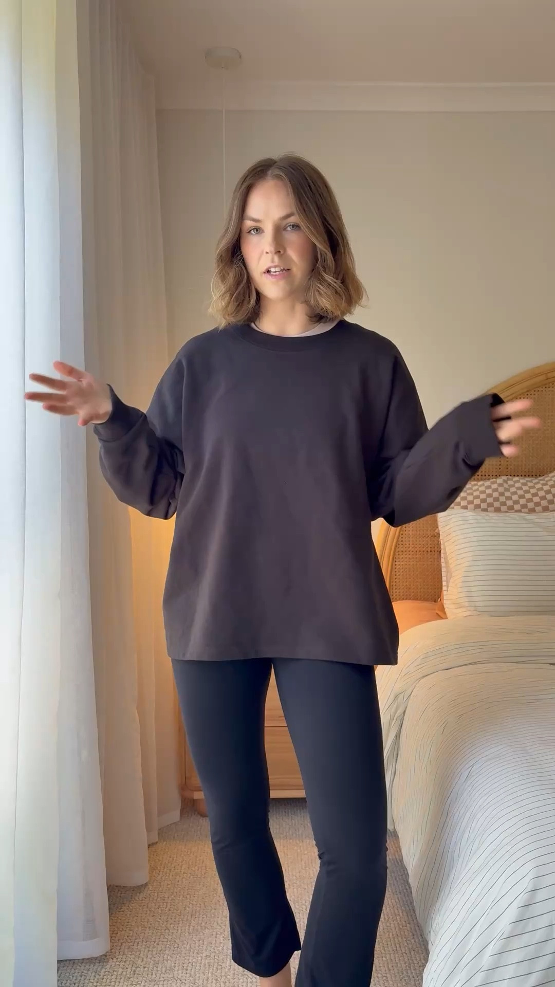 S/M in the top
S in the pants. The most flattering pair of leggings I own 


#loungewear #activewear #nimble 

#LTKaustralia #LTKautumn