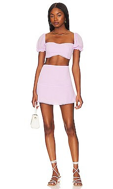 MORE TO COME Fiona Skirt Set in Lilac from Revolve.com | Revolve Clothing (Global)
