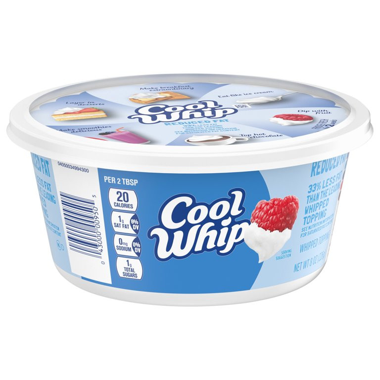 Cool Whip Reduced Fat Whipped Cream Topping, 8 oz Tub | Walmart (US)