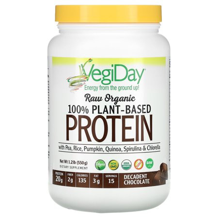 Natural Factors Raw Organic 100% Plant-Based Protein Decadent Chocolate 1.2 lb (550 g) | Walmart (US)