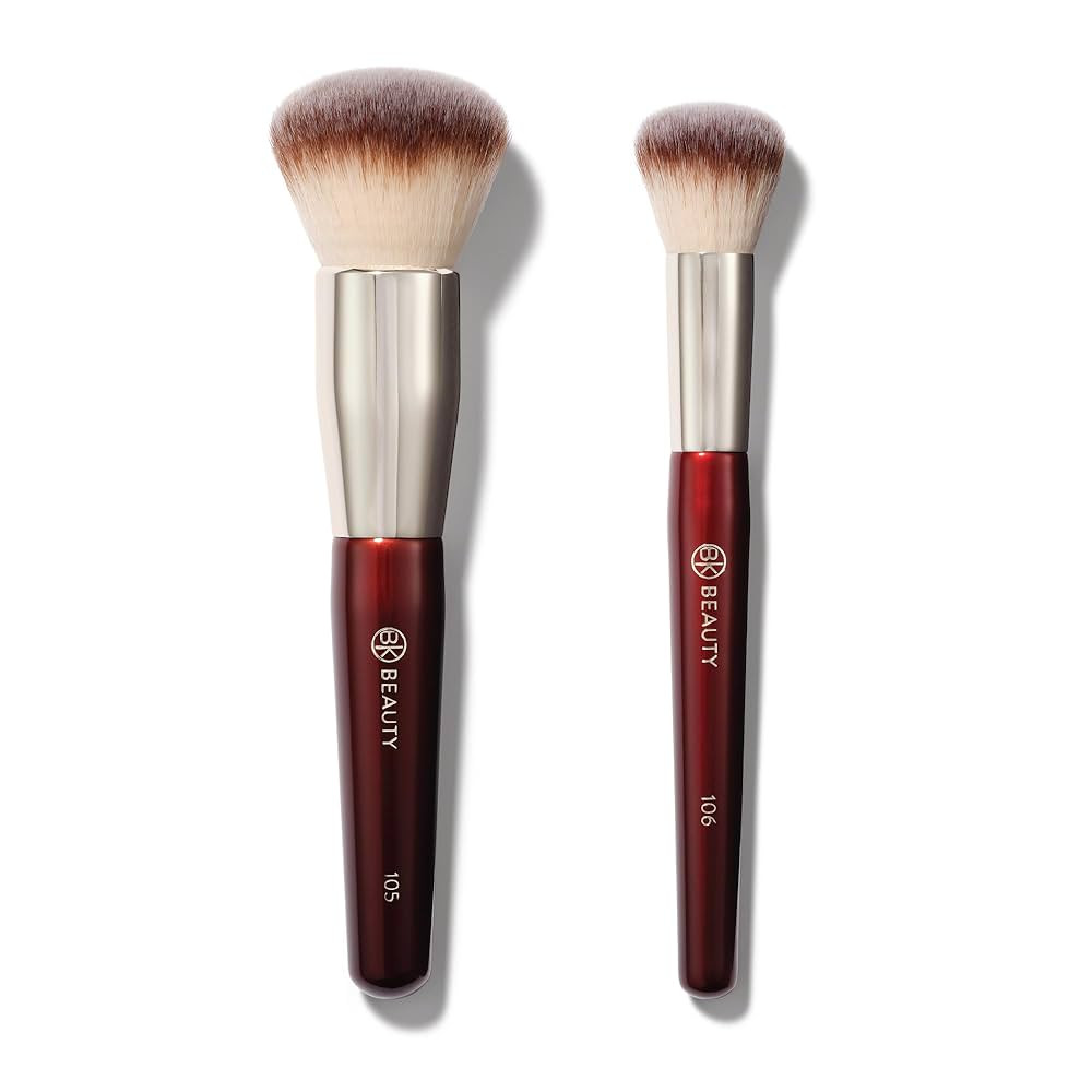 BK BEAUTY - LARGE BUFFER & ROUND FOUNDATION (2PC) - Professional Makeup Brush Set for Liquid or C... | Amazon (US)