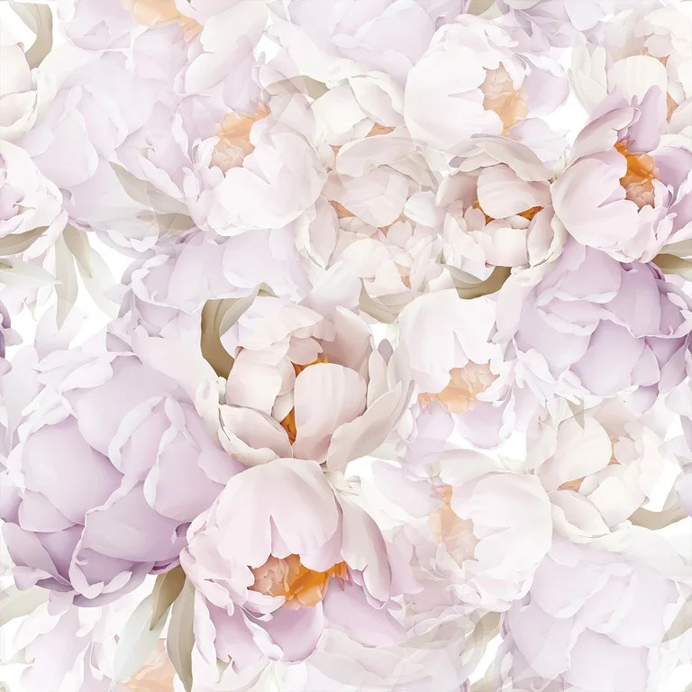 VEELIKE Lavender Pink Peony Blossom Floral Wallpaper 17.7''x118'' Large Floral Peel and Stick Wal... | Walmart (US)