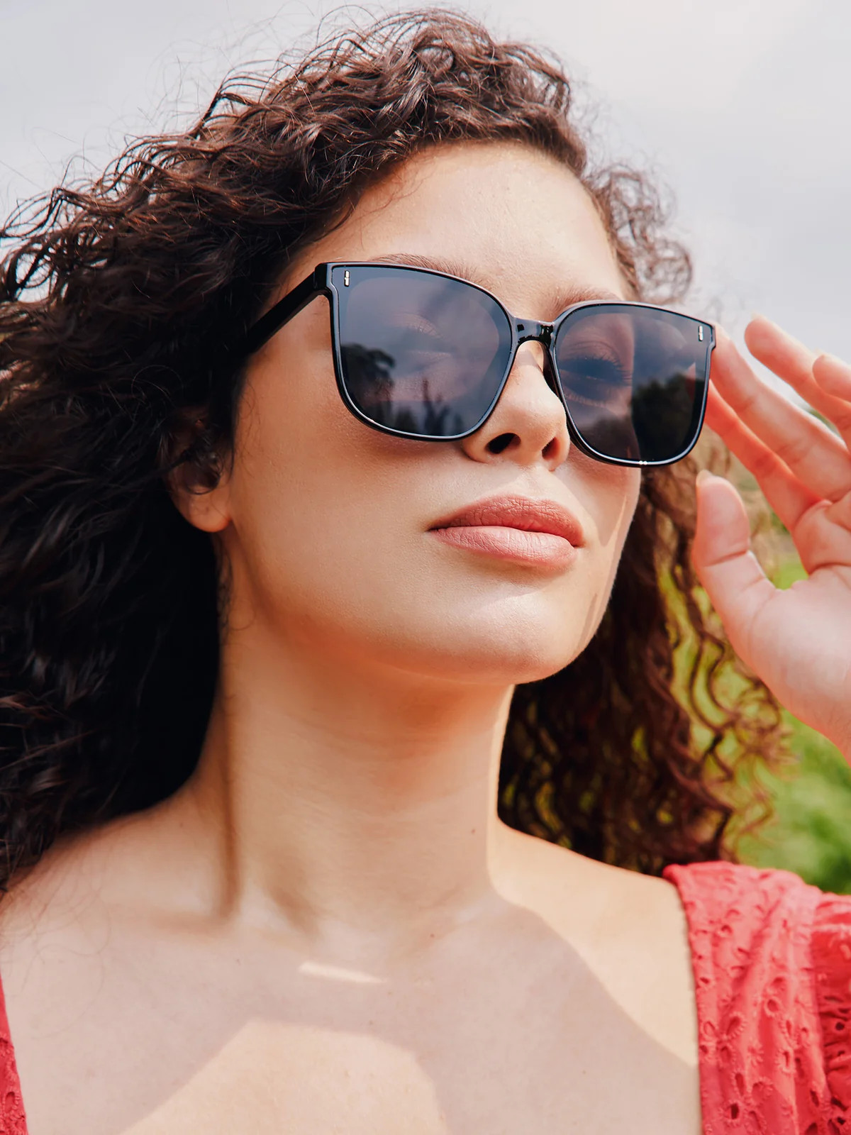 Modern Square Sunglasses With Box | Bloomchic
