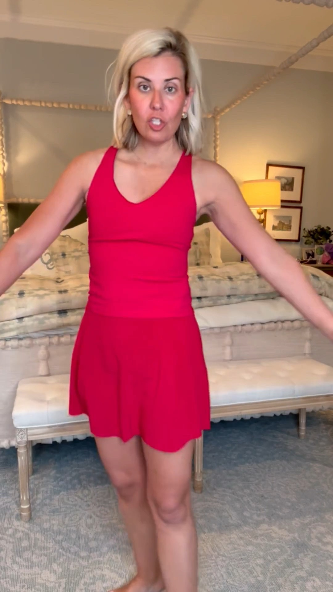 THIS is why Spanx is the best! Their built-in, adjustable shelf bras are absolutely amazing. Literally you can tighten and loosen as needed. I’m wearing XS in the top and small in the skort.

#LTKdayinmylife #LTKmomlife #LTKfitnessgoals