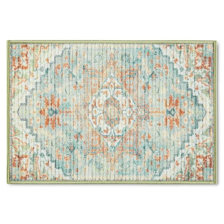 Mainstays Medallion Fabric Floor Mat, 18"x27", Blue - Walmart.com | Walmart (US)