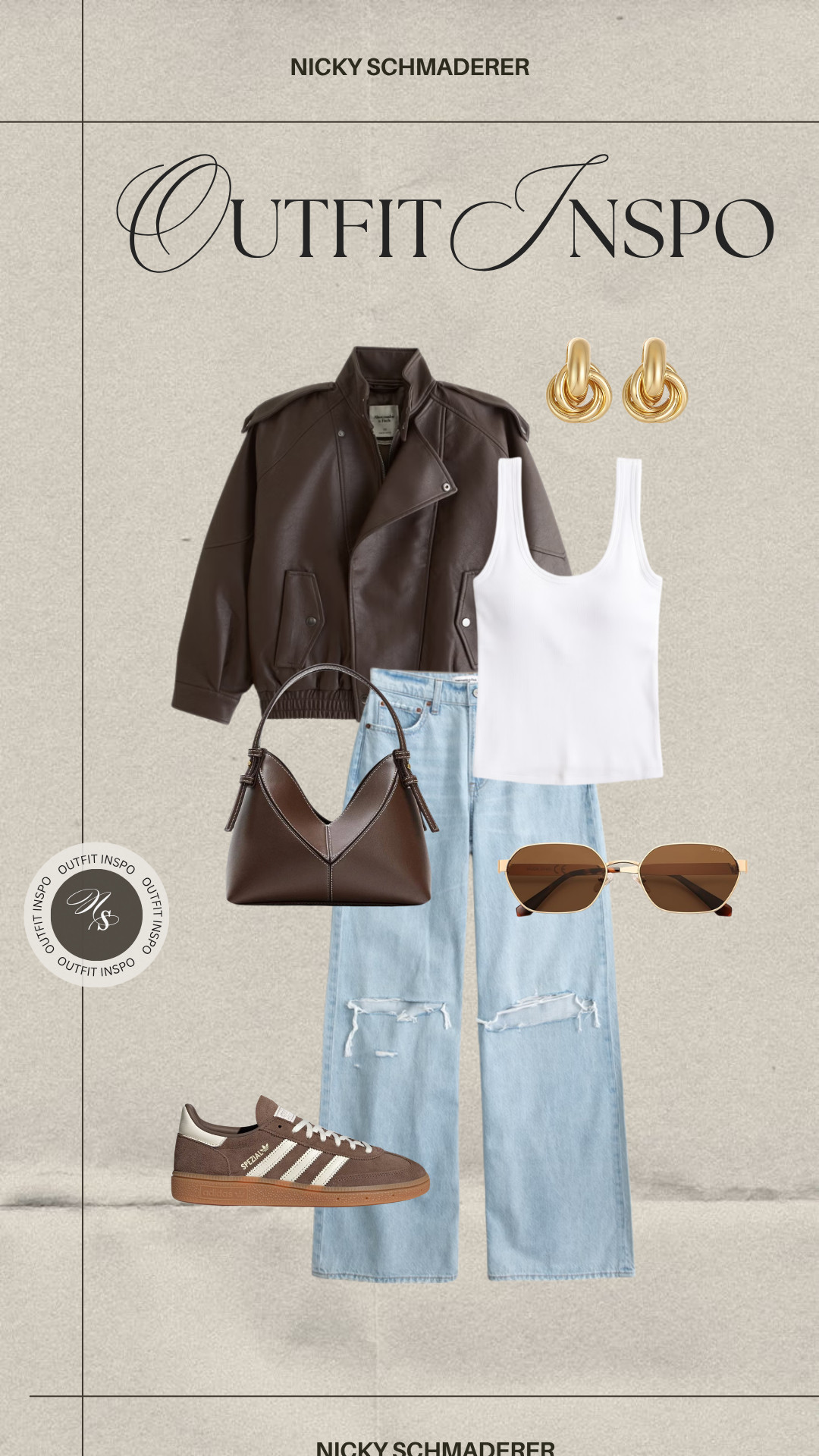 Fall outfit inspo from Abercrombie. Leather bomber jacket with Adidas sneakers.

#LTKootd #LTKSeasonal #LTKU