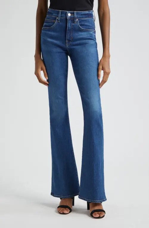 Veronica Beard Beverly High Waist Skinny Flare Jeans in Bright Blue at Nordstrom, Size 29 | Nordstrom