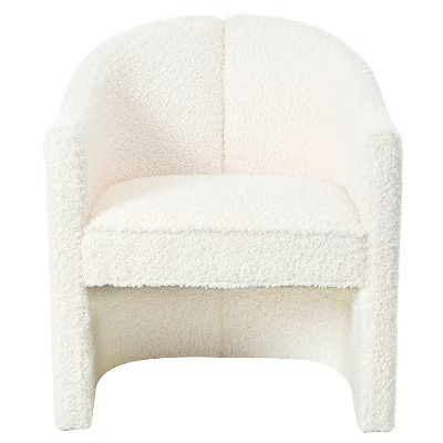 Christopher Knight Home Lotus Boucle Barrel Club Chair, White | Target