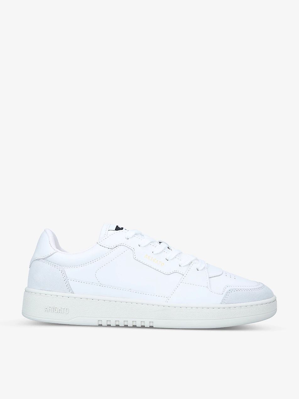 Dice leather and suede low-top trainers | Selfridges