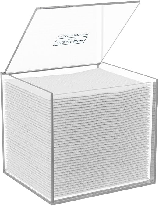 CLEAN SKIN CLUB Clear Acrylic Box for Clean Towels XL (NOT Included), Container For 50 Disposable... | Amazon (US)