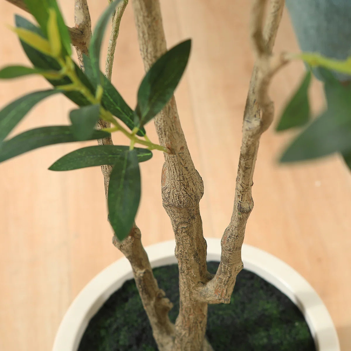 72" Faux Olive Tree in White Planter, Lifelike Fake Olive Plant for Indoor and Outdoor Decor | Wayfair North America