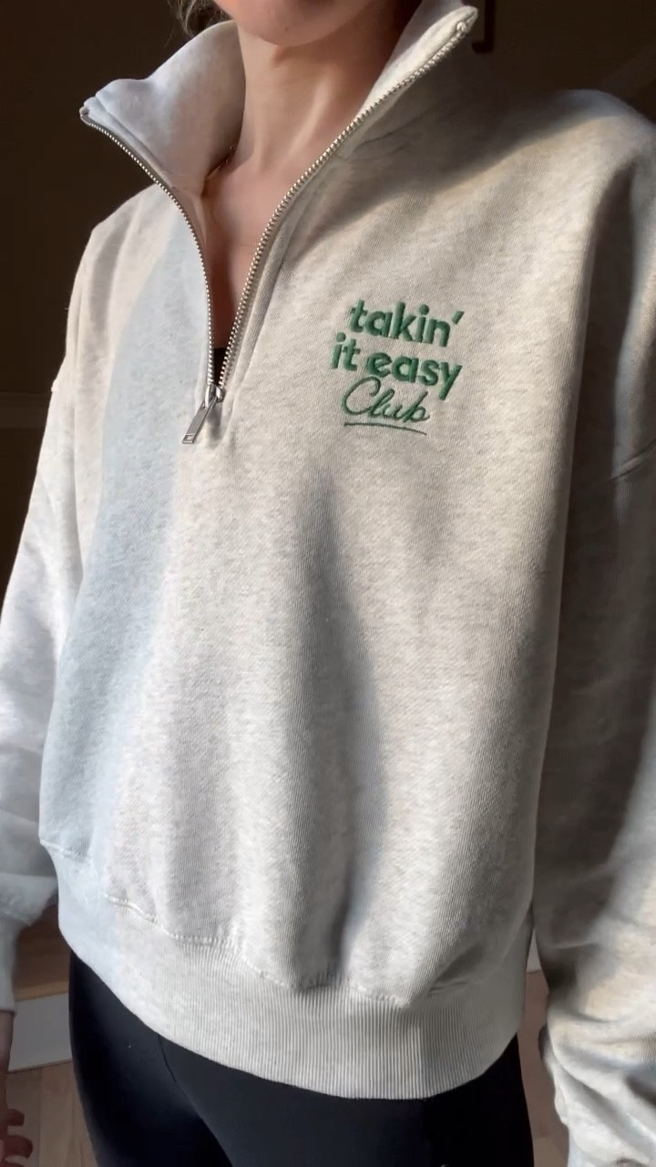 cozy and cheeky pullover / cropped and runs slightly small, I sized up one / 

old navy pullover / takin it easy club / lounge wear / cozy / athleisure 

#LTKfindsunder50 #LTKfitness #LTKfindsunder100