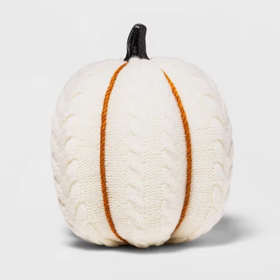 8.5" Large Harvest Cable Knit Pumpkin - Hyde & EEK! Boutique™ | Target