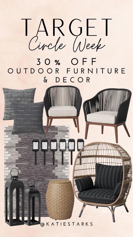 Patio furniture and outdoor decor is 30% off during Target Circle Week! Save on outdoor rugs, outdoor lighting, furniture and more!

#LTKhome #LTKsalealert #LTKxTarget