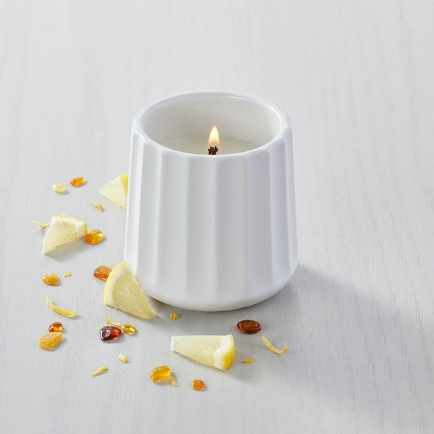 Lemon Pie Fluted Ceramic Candle Cream - Hearth & Hand™ with Magnolia | Target