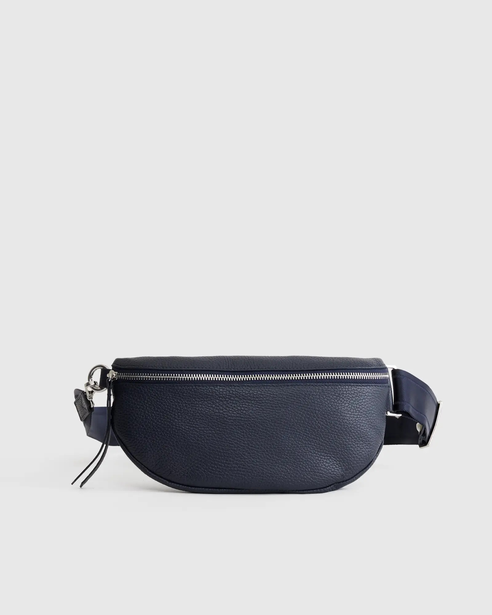 Italian Pebbled Leather Sling Bag in Navy | Quince