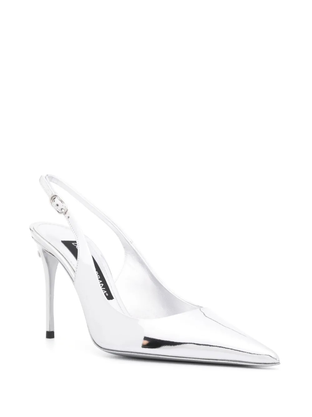 90mm metallic-finish leather pumps | Farfetch Global