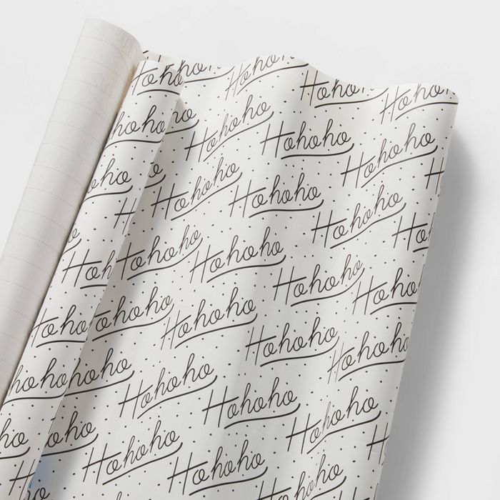 HoHoHo Gift Wrap White - Wondershop&#8482; | Target