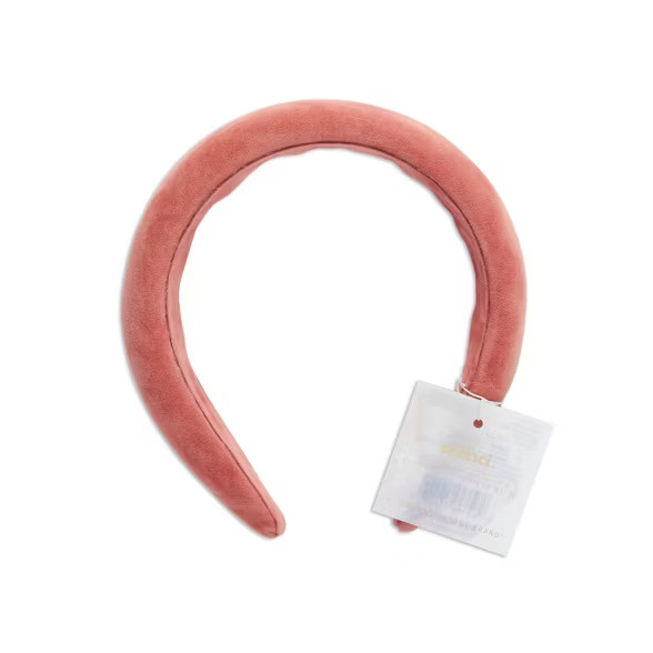 scunci Fashion Padded Suede Headband - Rose | Target