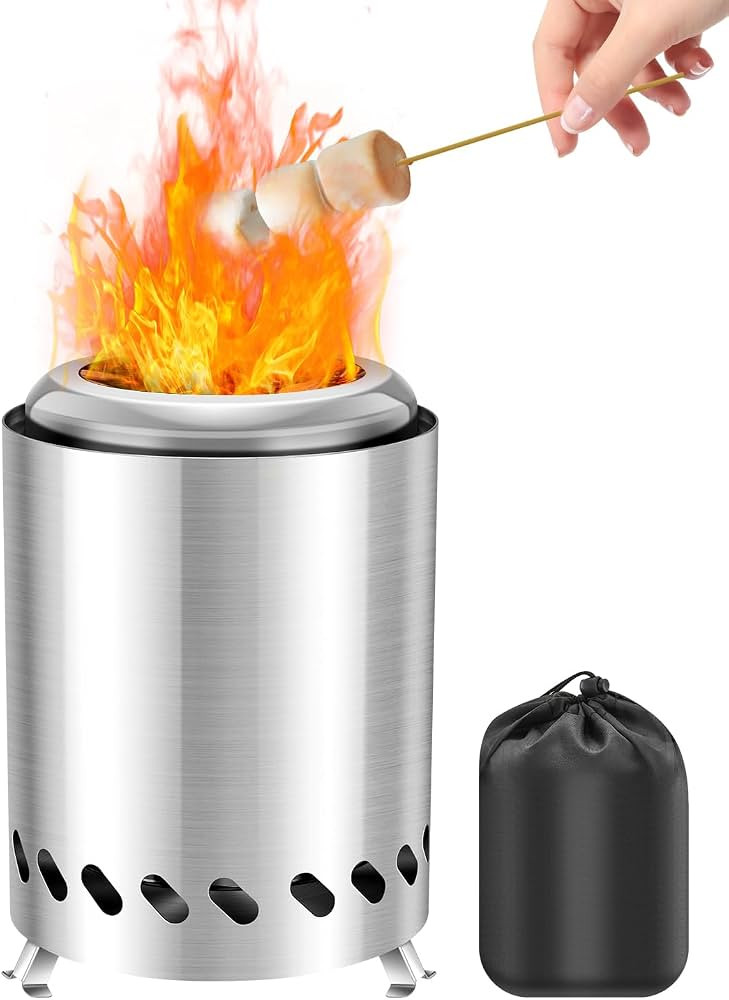 Saker Tabletop Fire Pit, 2026 Upgraded Stainless Steel Smokeless Portable Fire Pit for Camping & ... | Amazon (UK)