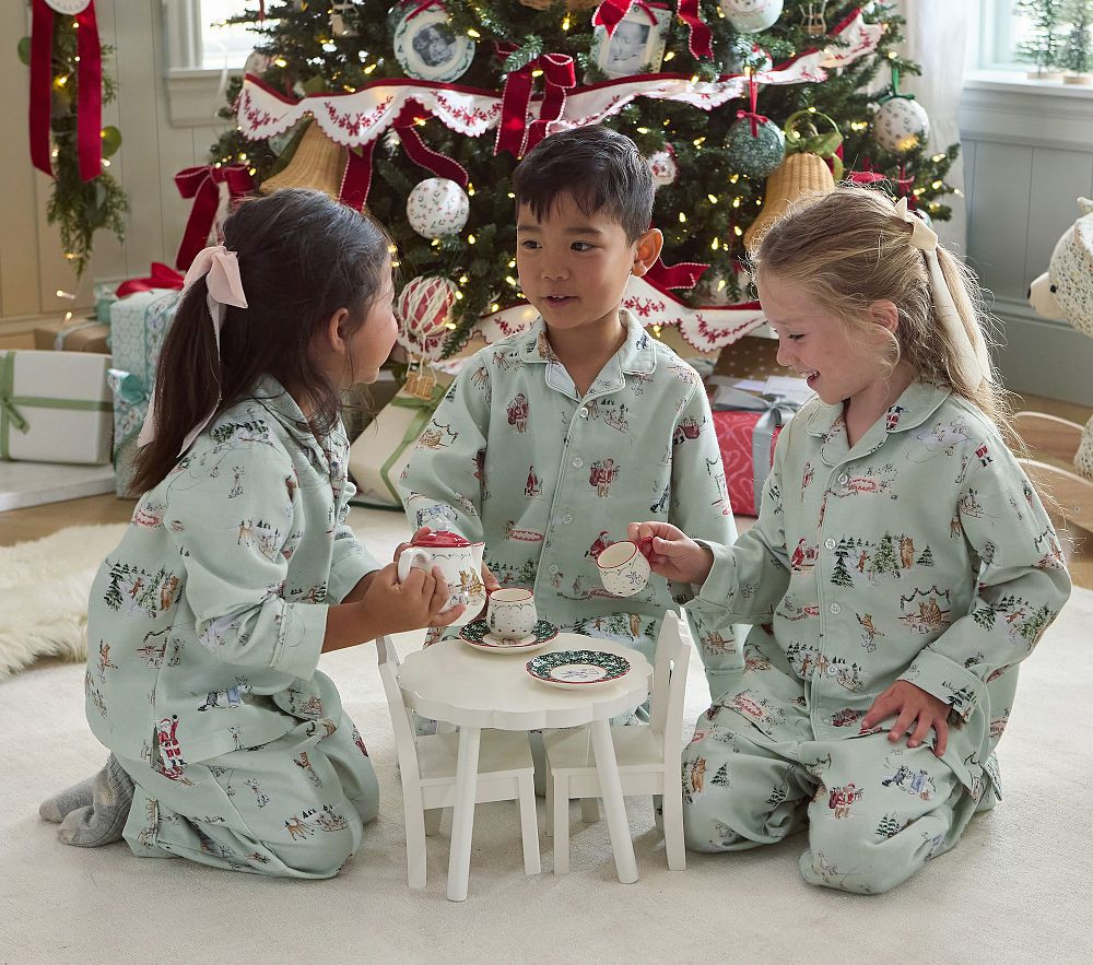 Riley Sheehey Holiday Flannel Kid Pajama Set | Pottery Barn Kids