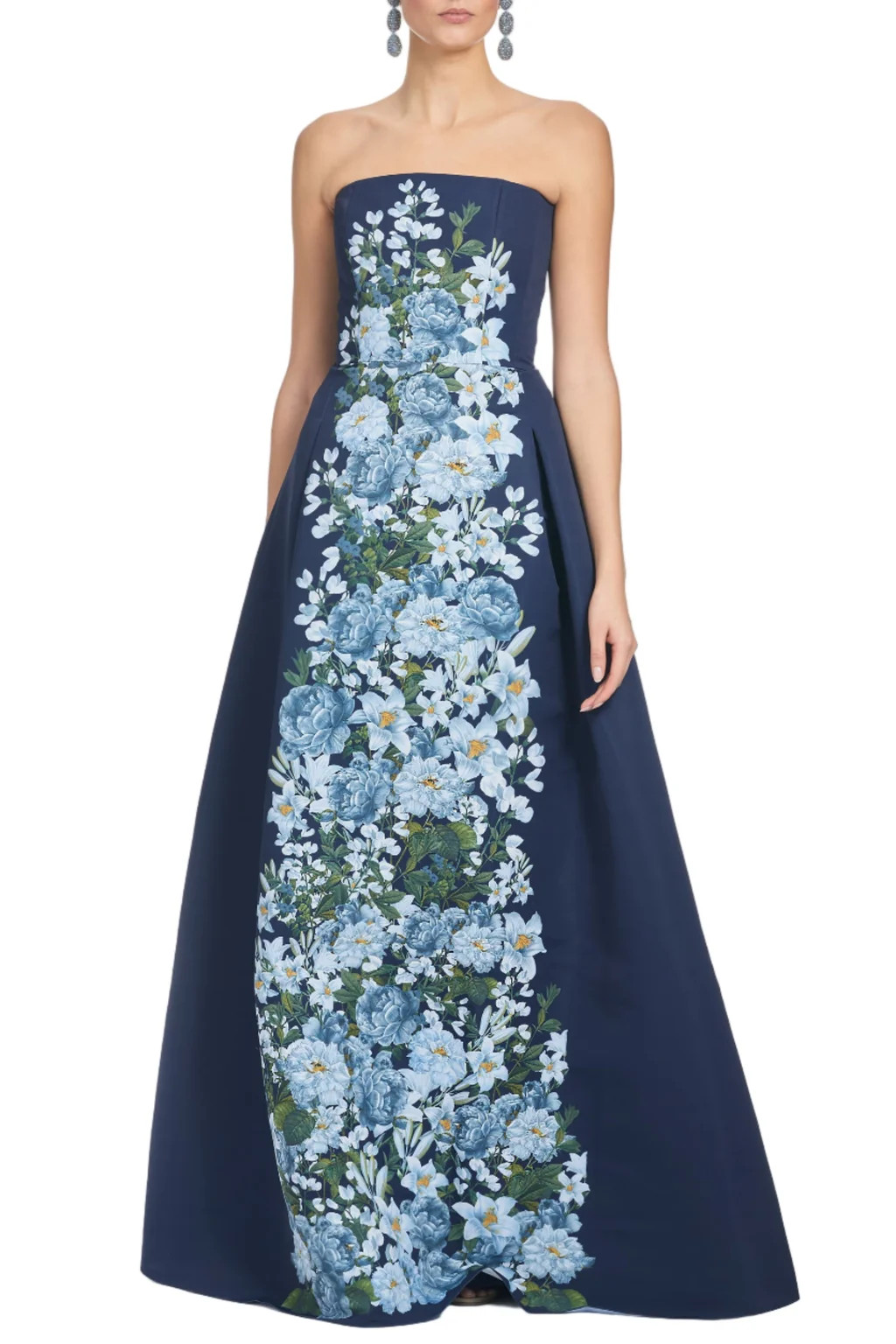 Larisa Gown in Navy Cascade | Over The Moon