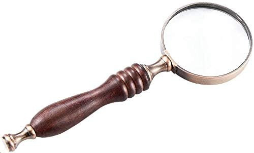 Handheld Magnifier, Landnics Antique Handle Magnifier 10X Reading Magnifying Glass Loupe Magnifie... | Amazon (US)