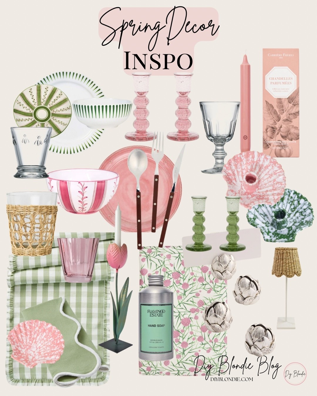 Spring tablescape dreams 💕🌿 this is your sign to mix pink + green for the prettiest, most charming setup this season. From scalloped plates to hobnail glassware and woven textures, these little details make your table feel so elevated without breaking the bank. Perfect for Easter, brunch with friends, or just making everyday feel a little more special ✨

Linking all my favorite pieces (and affordable finds!) to recreate this look 🤍

#LTKHome #LTKSpring #TablescapeInspo #SpringDecor #EasterDecor #CoastalGrandmillennial

#LTKHome