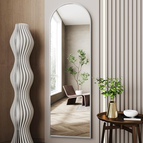 AUYHM 18"x58" Silver Mirror Full Length, Silver Full Body Mirror,Long Wall Mirrors,Arched Mirrors Full Length,Silver Wall Mirror | Amazon (US)