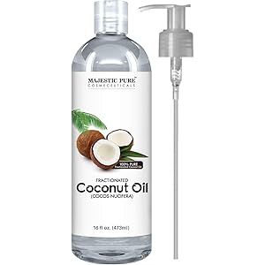 Majestic Pure Fractionated Coconut Oil, For Aromatherapy Relaxing Massage, Carrier Oil for Diluti... | Amazon (US)