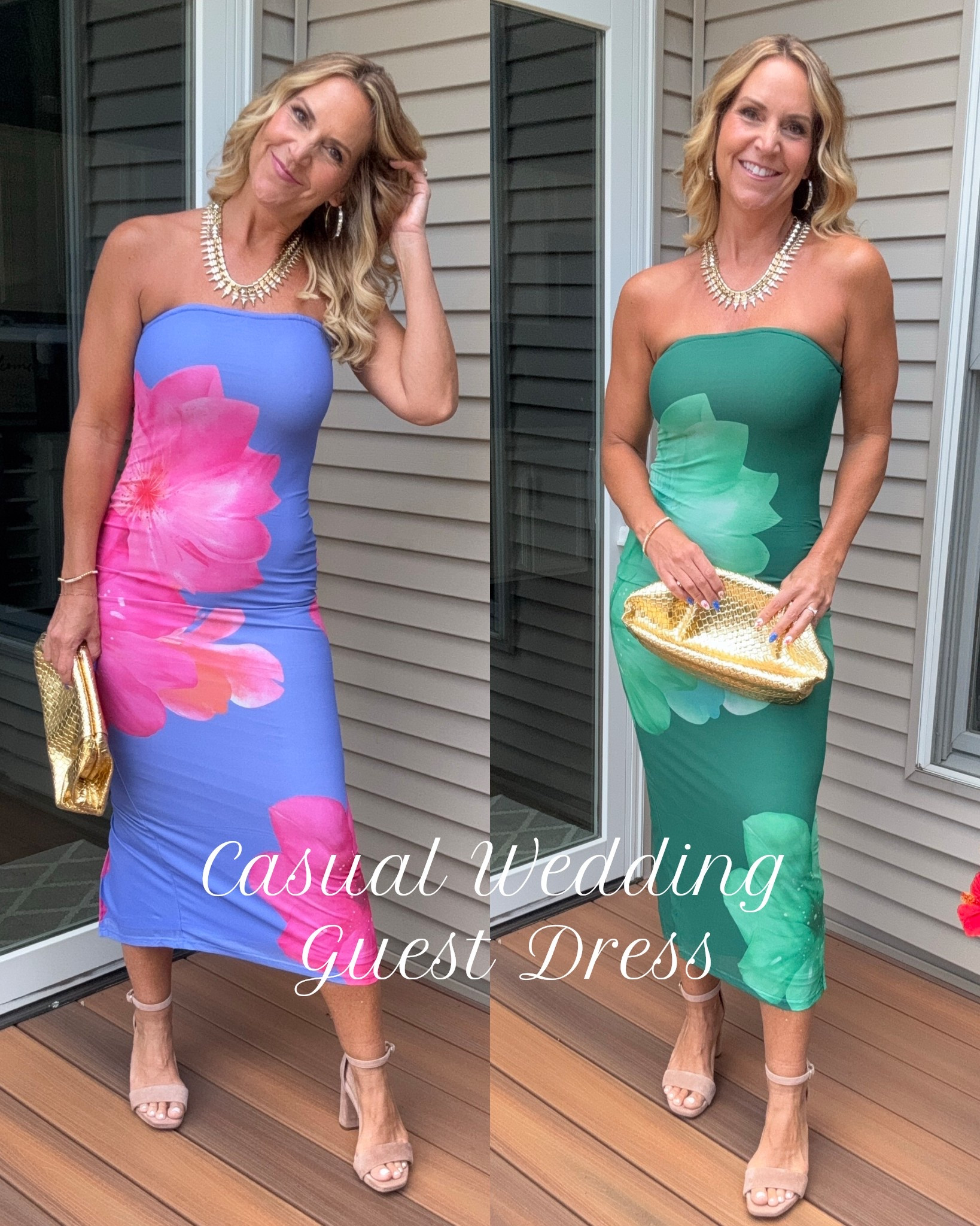 Perfect casual wedding guest dress. Light weight for those hot summer days. Plenty of color ways to choose from. 
Small was my recommended size by Amazon. However, I would probably size up to a medium. 

Wedding guest dresses, summer dresses, strapless dresses, colorful, wedding guest dresses

#LTKOver40 #LTKFindsUnder50 #LTKStyleTip