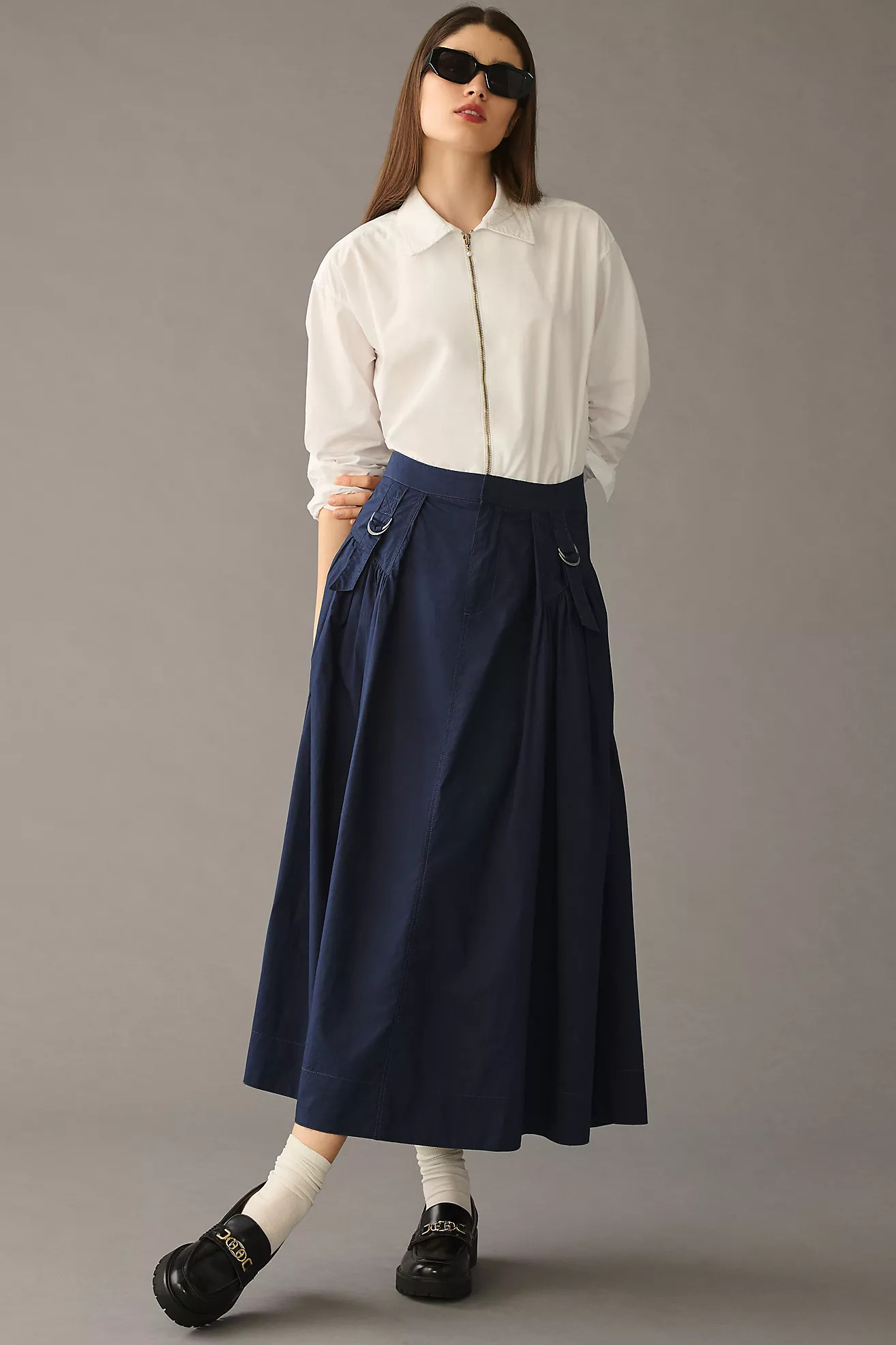 By Anthropologie Poplin Utility Skirt | Anthropologie (US)